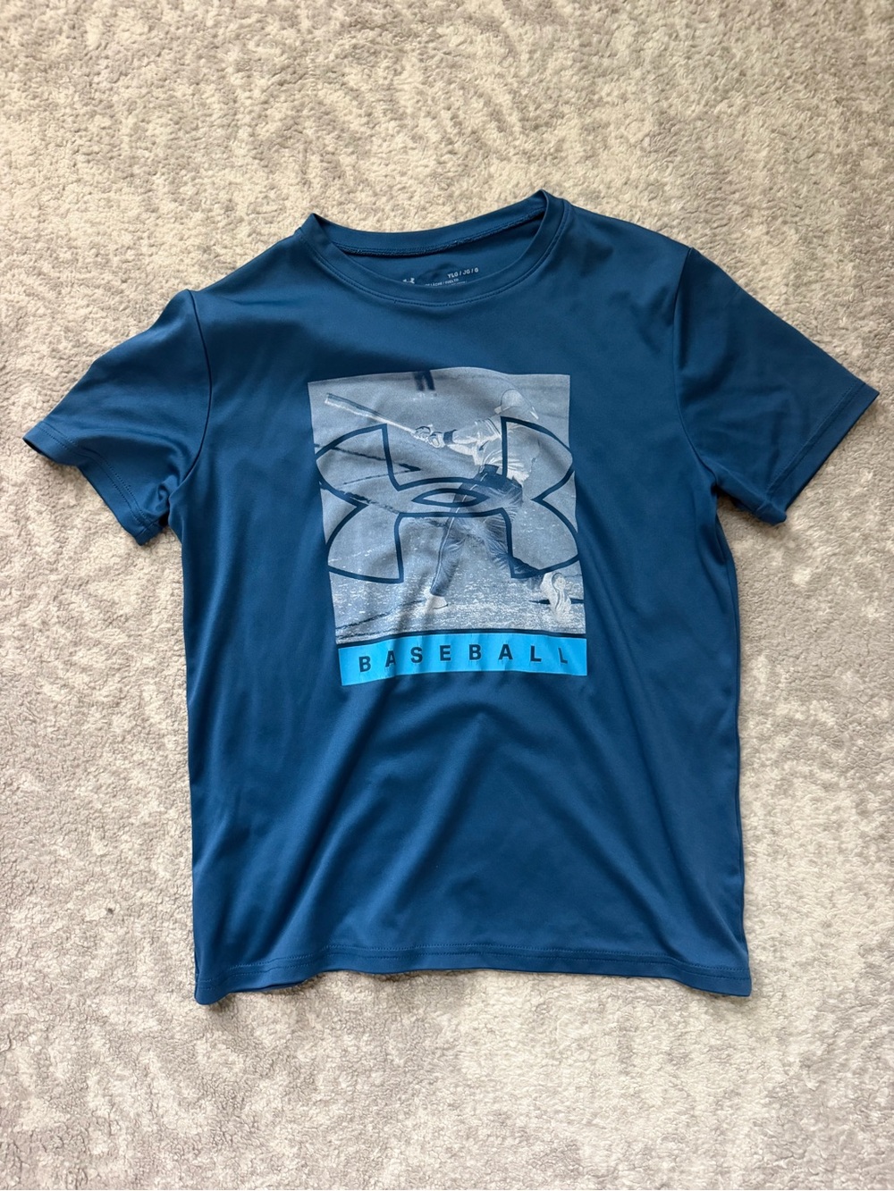 Under Armour boys Deep Teal Graphic Baseball Tee